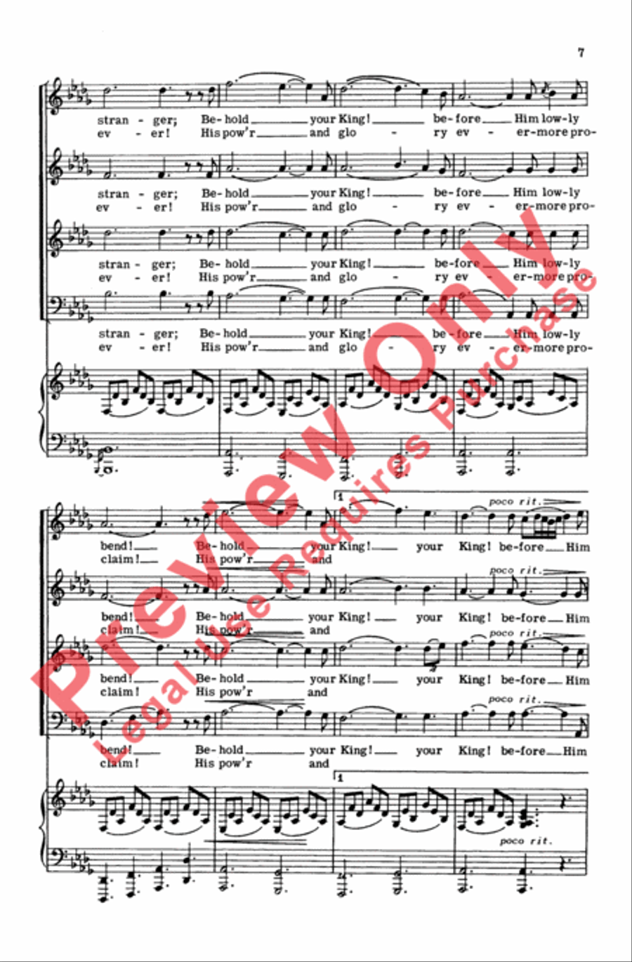 O Holy Night 4-Part scores gallery preview page 7