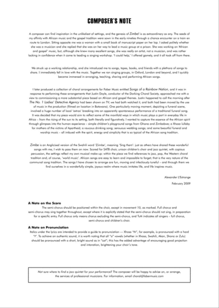 Zimbe! 4-Part scores gallery preview page 2