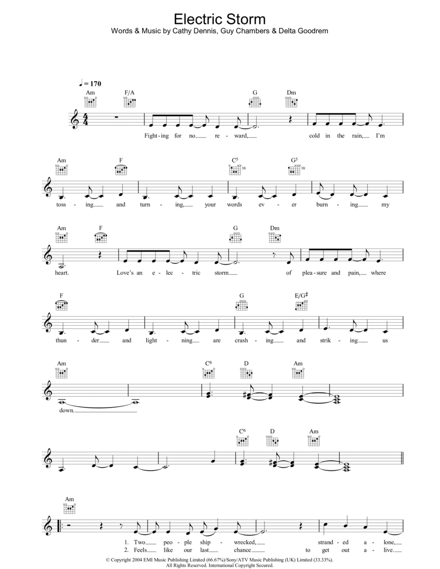 Electric Storm Electric Storm Piano scores gallery preview page 1
