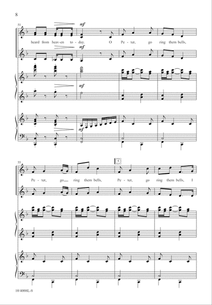 Peter, Go Ring Them Bells SSA scores gallery preview page 8