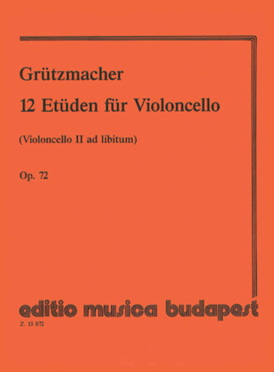 12 Etudes, Op.72 (Violoncello II ad. lib.)