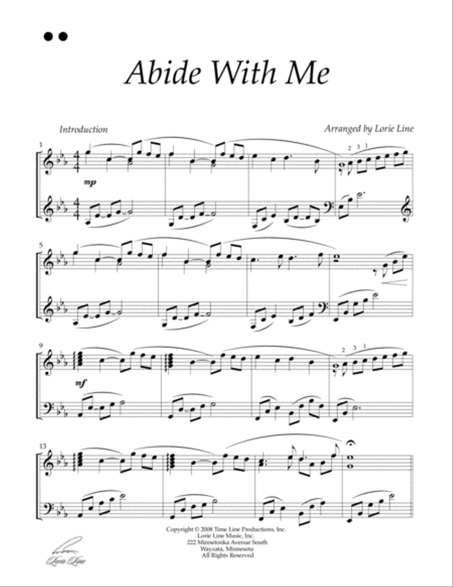 Abide With Me Piano Solo scores gallery preview page 2