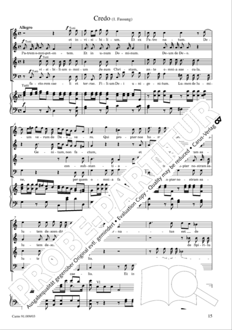 Missa Sancti Gabrielis 4-Part scores gallery preview page 16