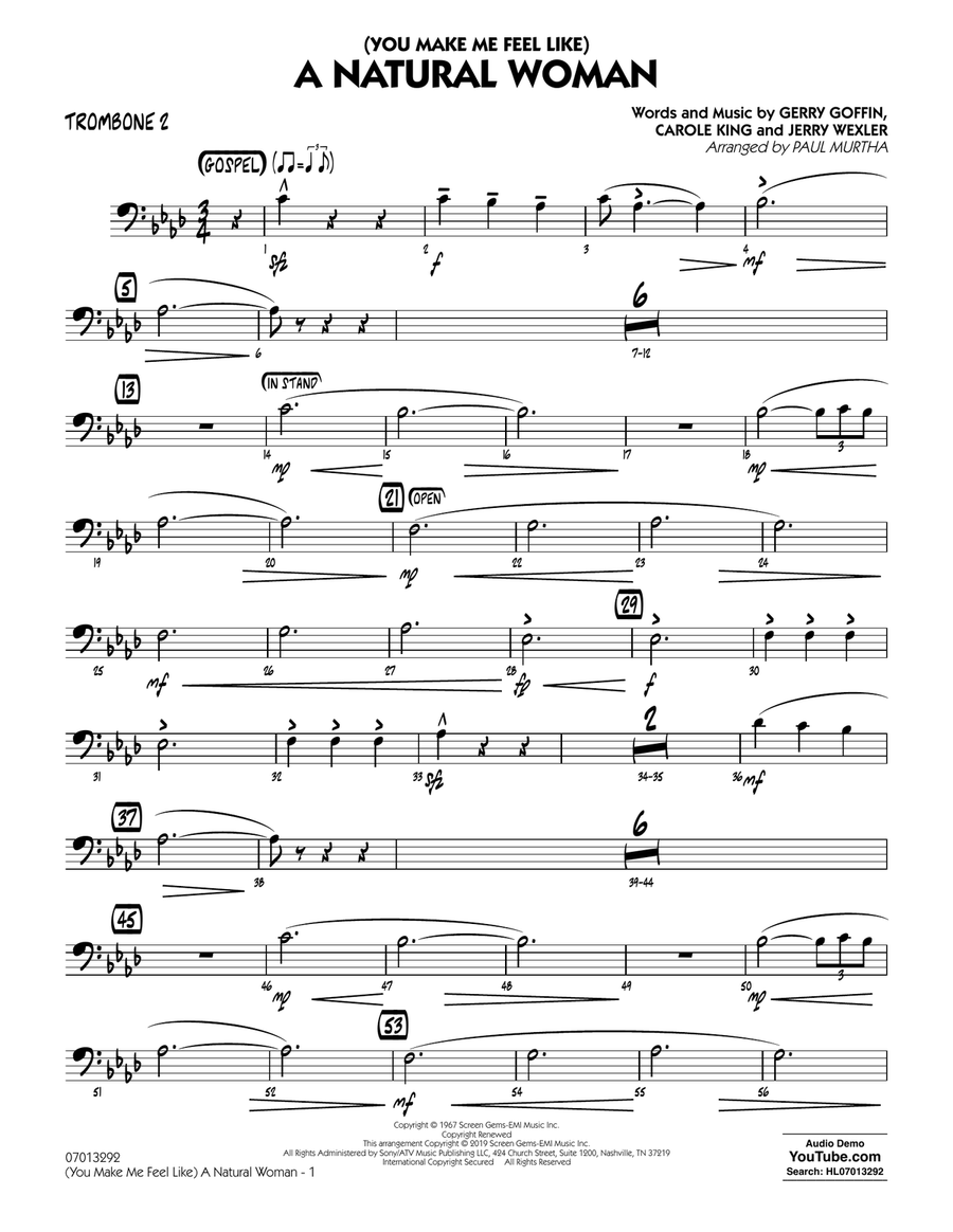 (You Make Me Feel Like) A Natural Woman (arr. Paul Murtha) - Trombone 2 Jazz Ensemble scores gallery preview page 1