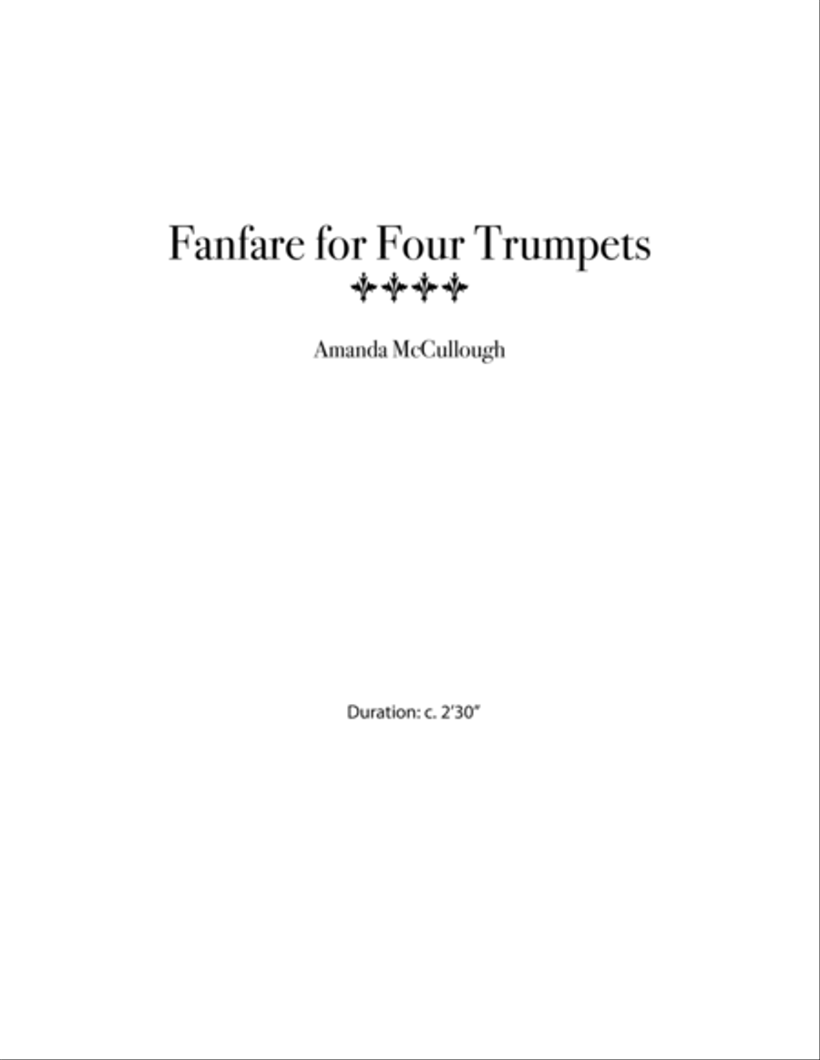 Fanfare for Four Trumpets Trumpet Solo scores gallery preview page 1