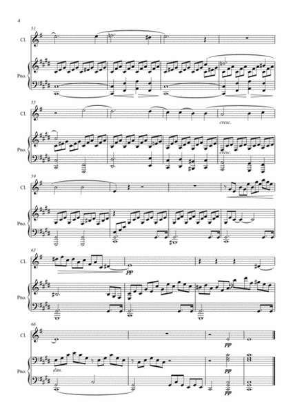 Beethoven: Piano Sonata No.14 in C sharp minor ( Sonata quasi uni Fantasia )( Moonlight ) Op.27 No.2 - clarinet and piano