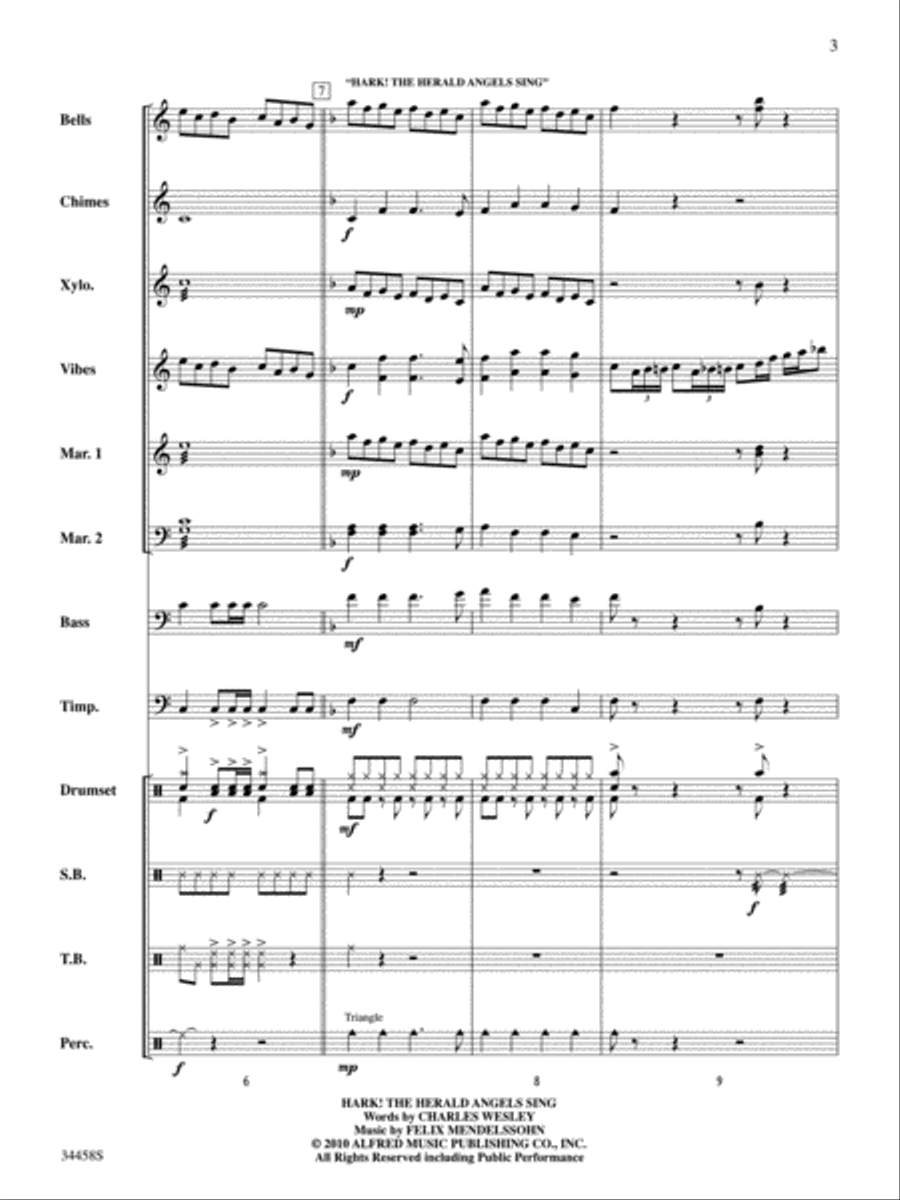 Holiday Favorites Holiday Favorites Percussion Ensemble scores gallery preview page 4