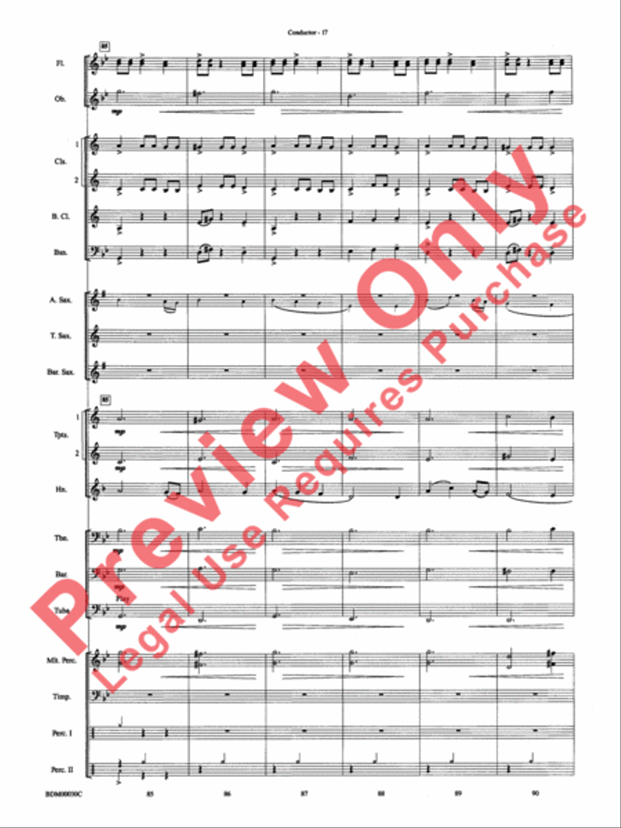 The Great Locomotive Chase Concert Band scores gallery preview page 23