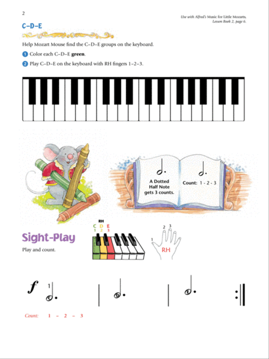 Music for Little Mozarts Notespeller & Sight-Play Book, Book 2 Piano Method scores gallery preview page 3