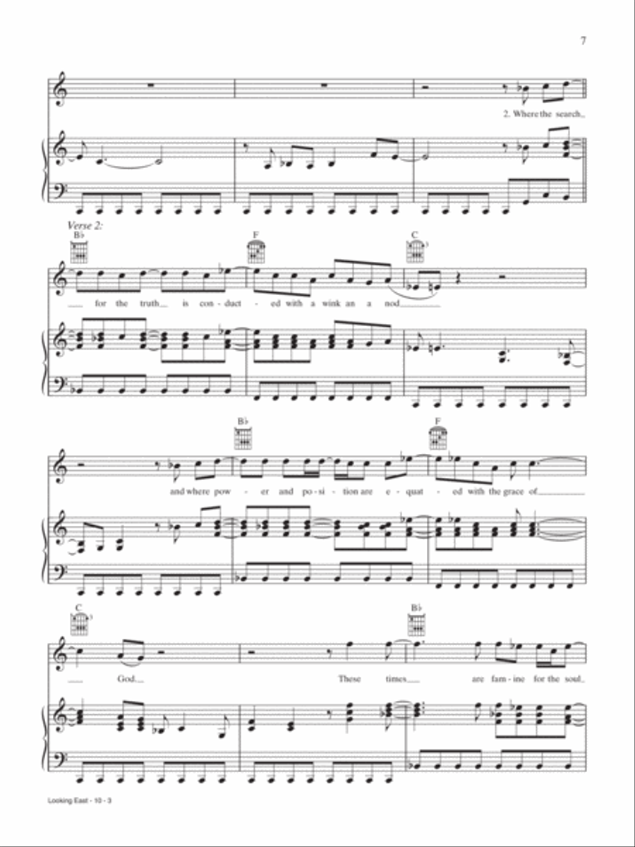 Looking East Looking East Piano, Vocal, Guitar scores gallery preview page 3