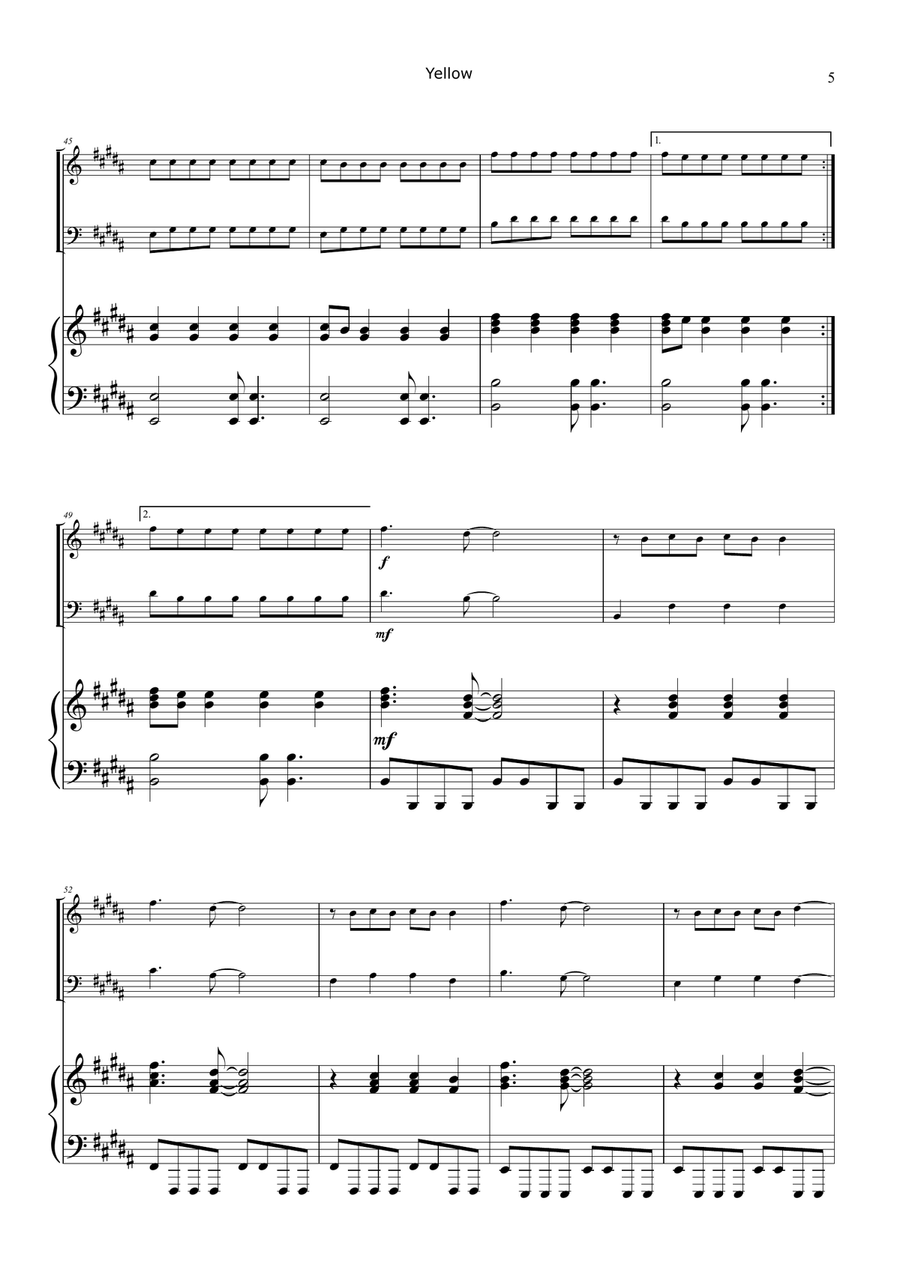Yellow Piano Trio scores gallery preview page 5