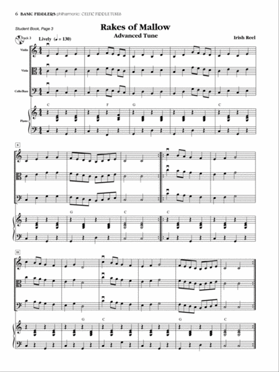 Basic Fiddlers Philharmonic Celtic Fiddle Tunes String Orchestra scores gallery preview page 8