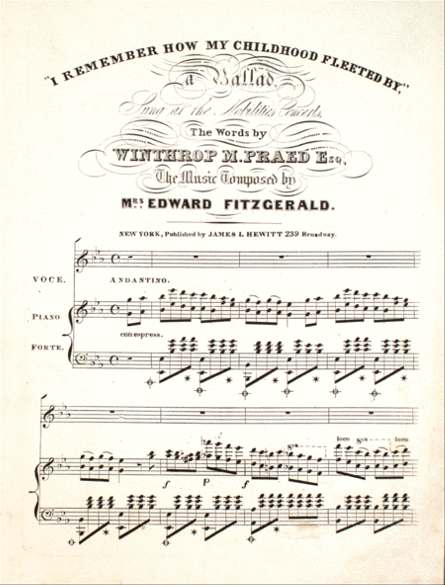 I Remember How My Childhood Fleeted By. A Ballad Voice scores gallery preview page 1