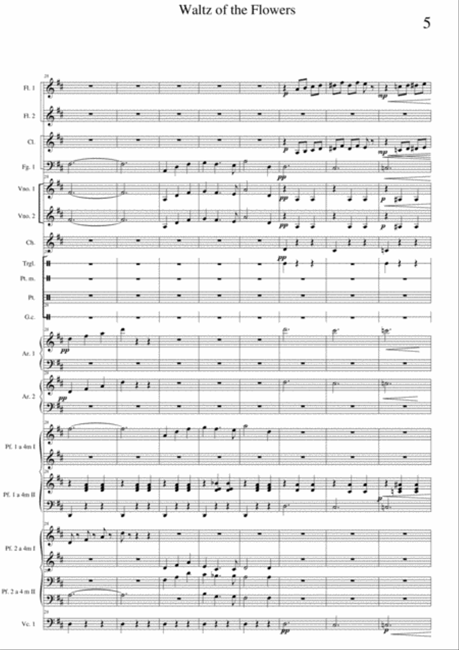 Waltz of the flowers Waltz of the flowers Percussion Ensemble scores gallery preview page 5