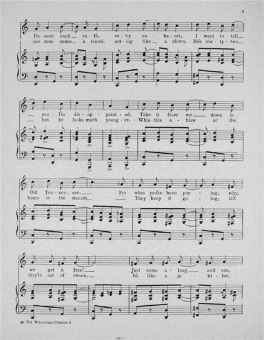 At the Mississippi Cabaret. Song Voice scores gallery preview page 3
