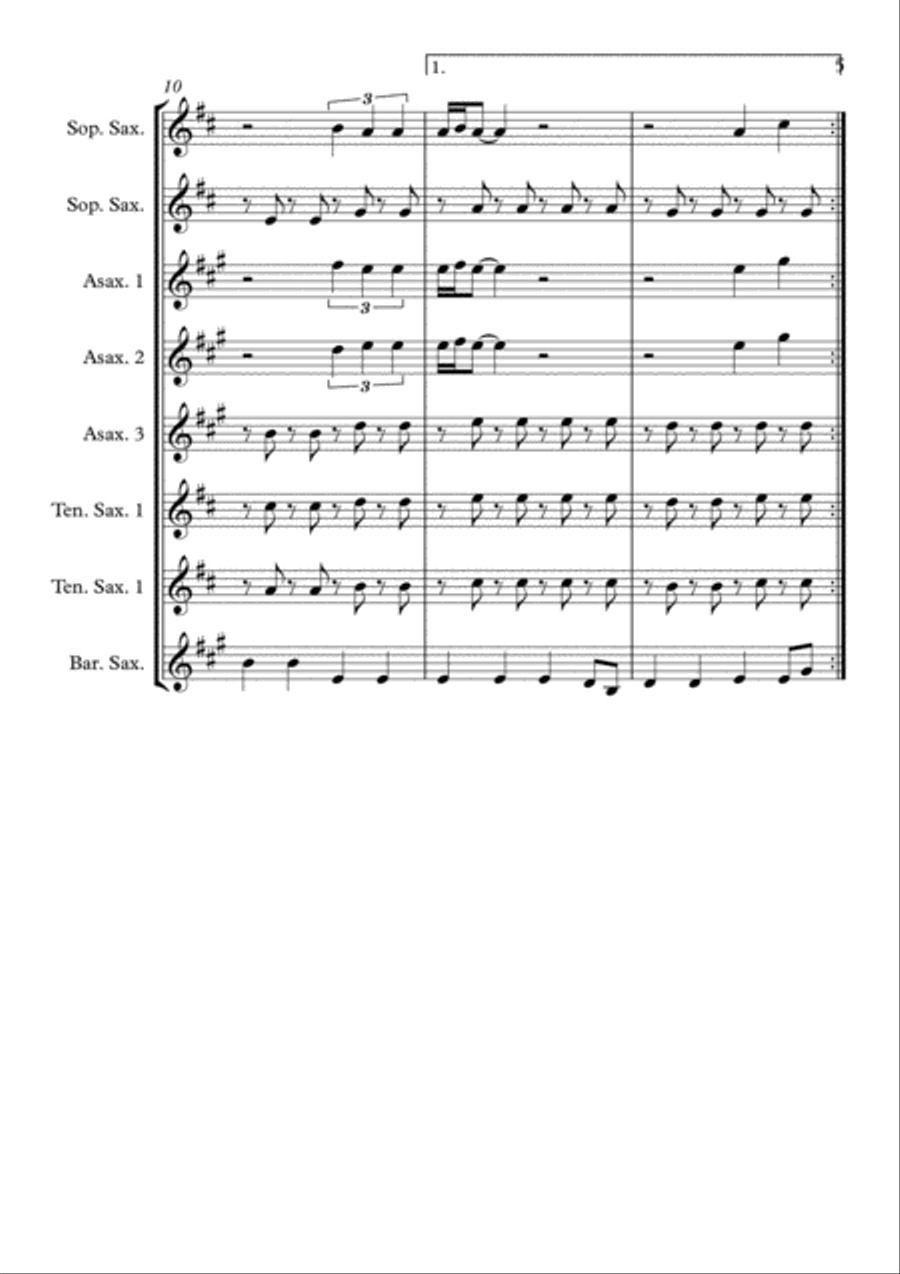 Red, Red Wine Woodwind Quintet scores gallery preview page 5