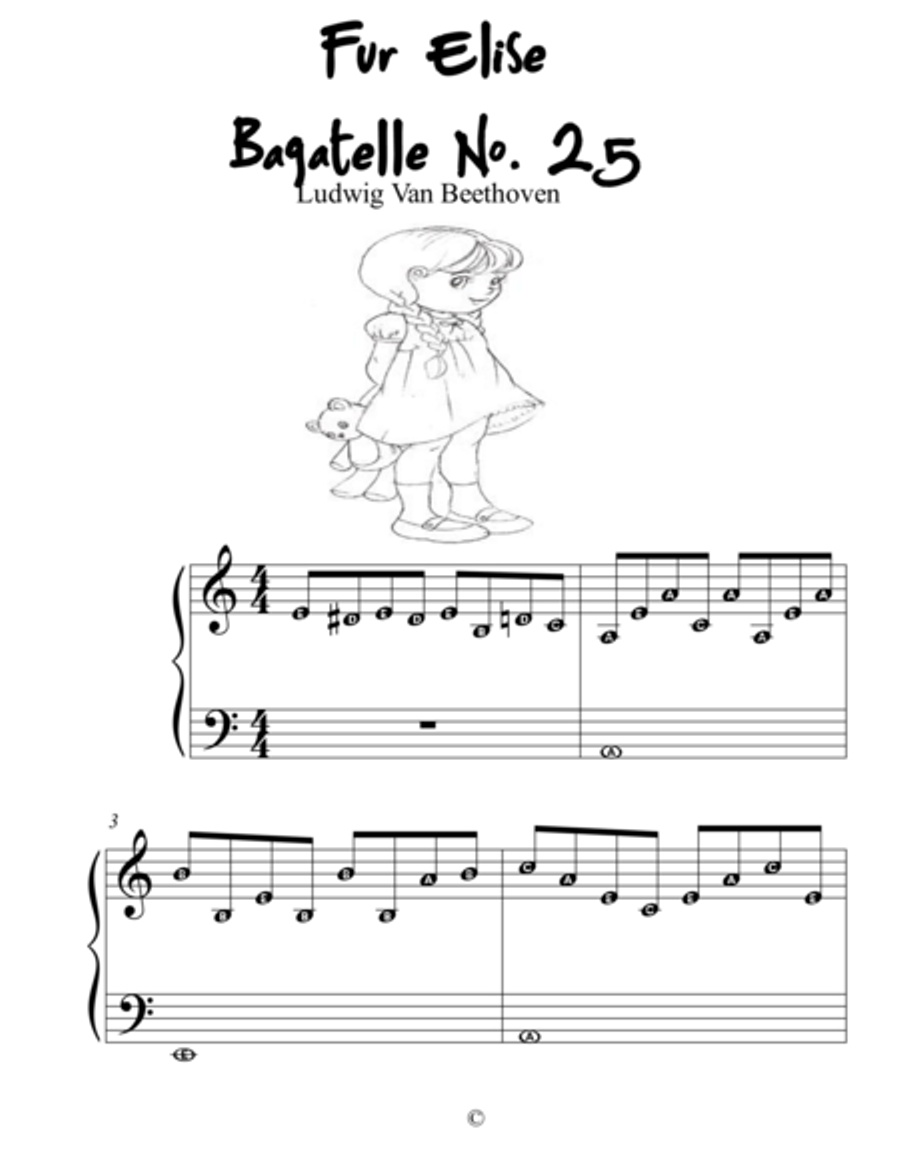 Fur Elise Fur Elise Piano Method scores gallery preview page 1