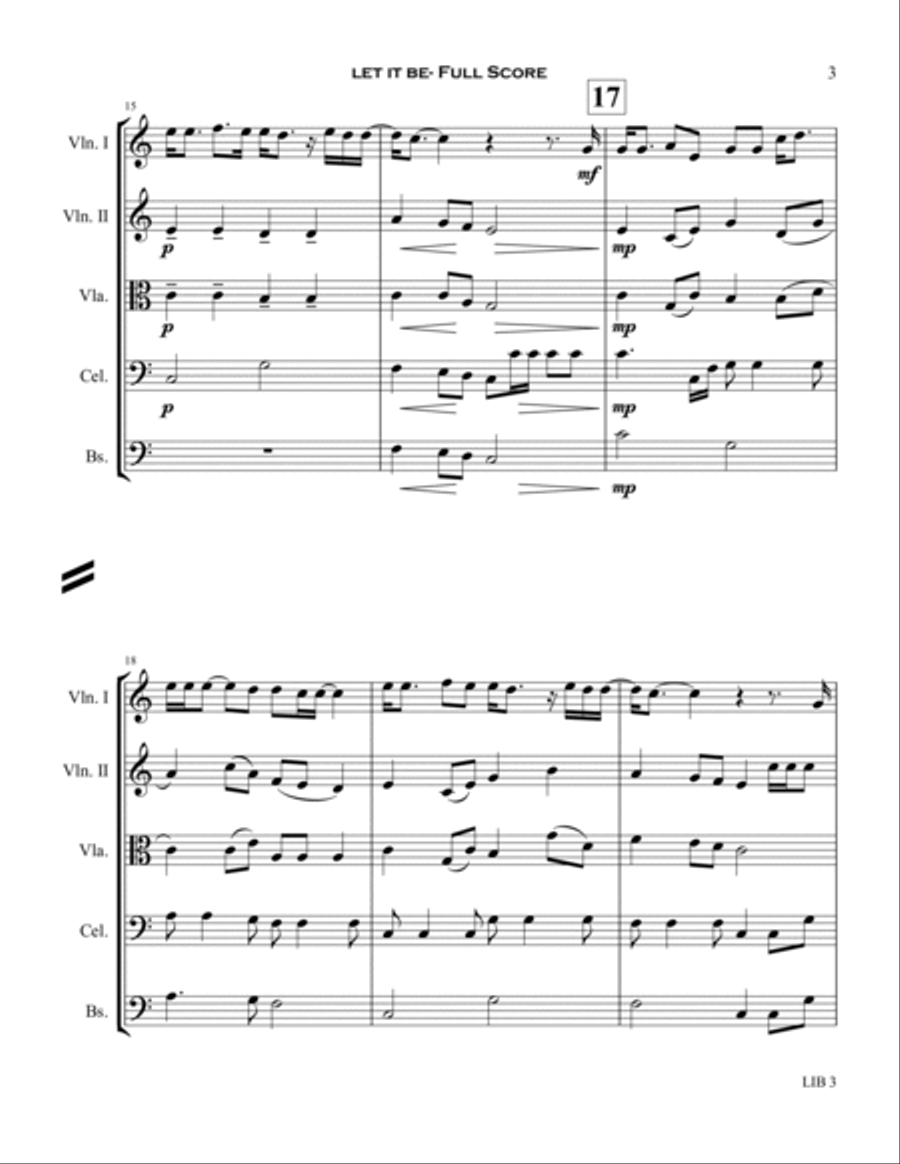 Let It Be Let It Be String Quartet scores gallery preview page 3