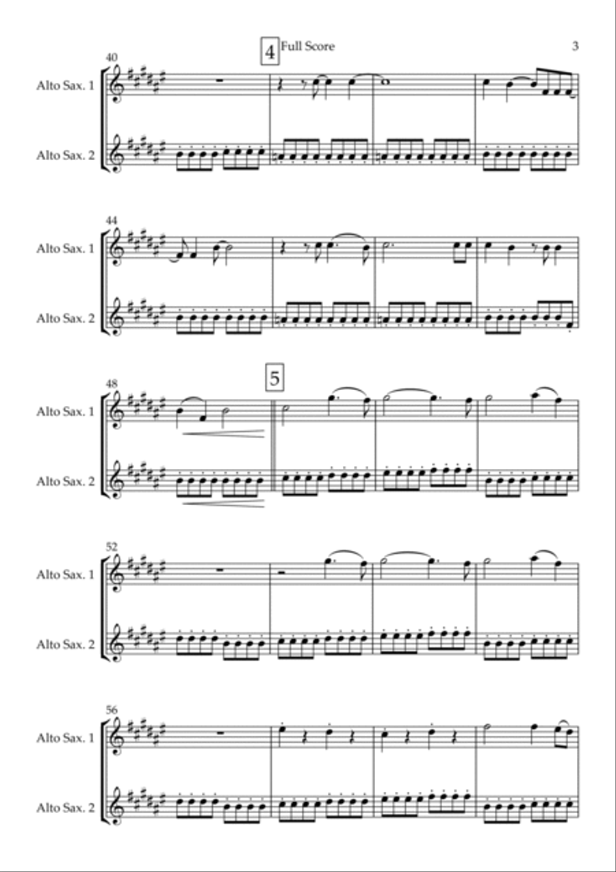 City Of Blinding Lights City Of Blinding Lights Woodwind Duet scores gallery preview page 3