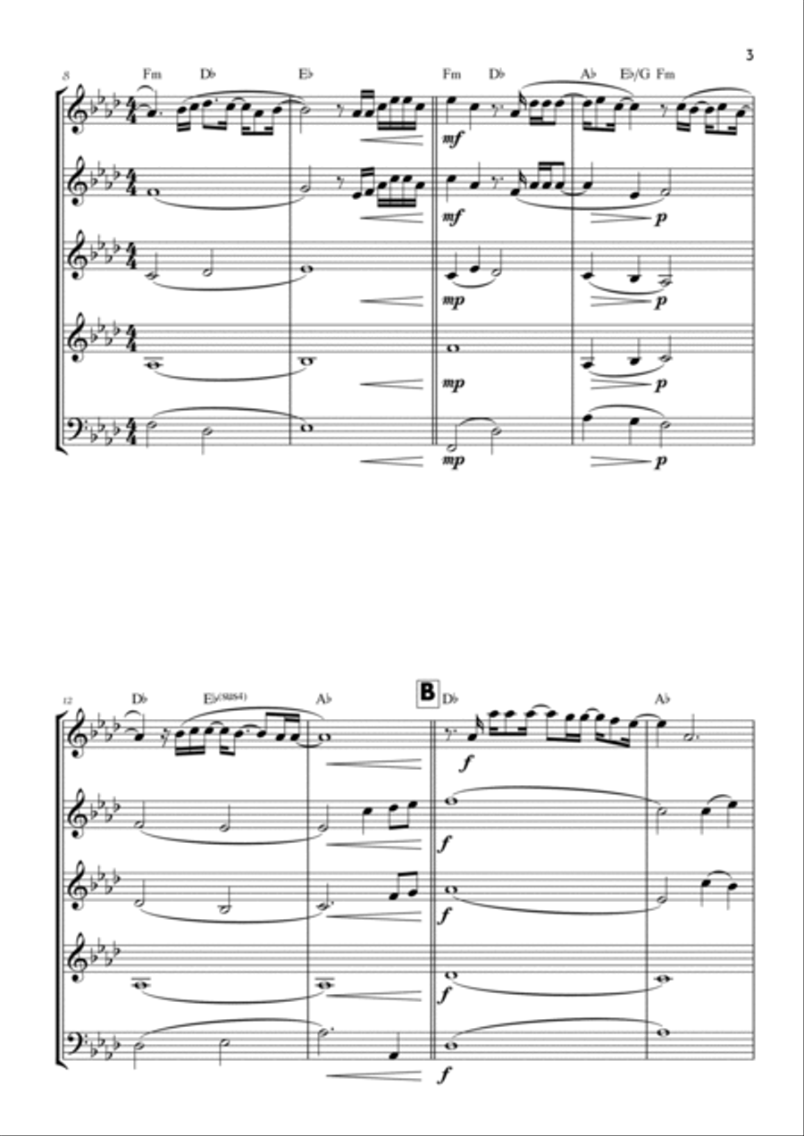 Goodness Of God Saxophone Quintet scores gallery preview page 3