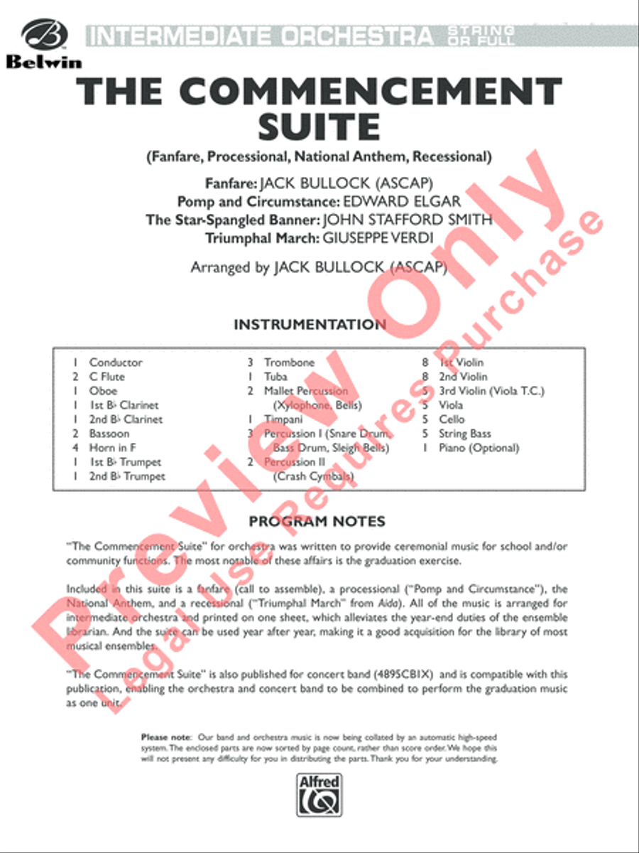 Commencement Suite Full Orchestra scores gallery preview page 2