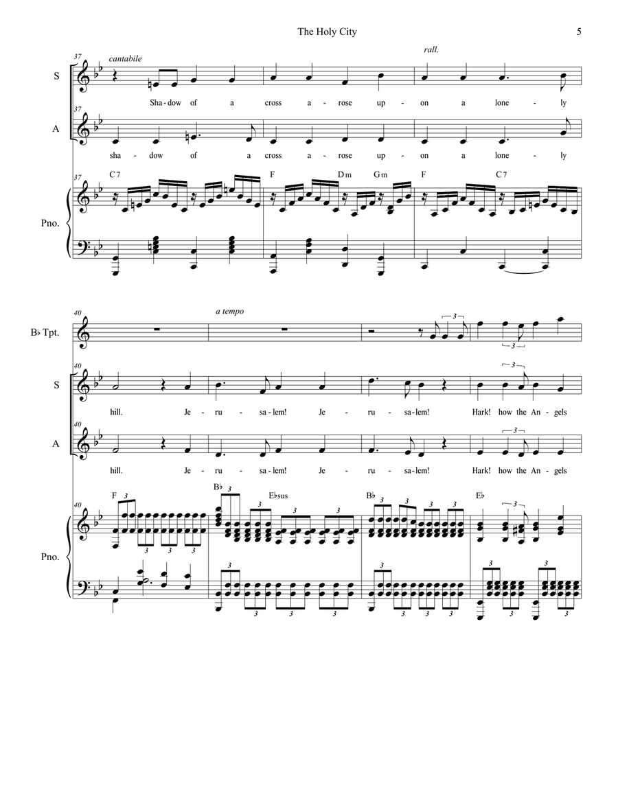 The Holy City (Duet for Soprano and Alto Solo) image number null