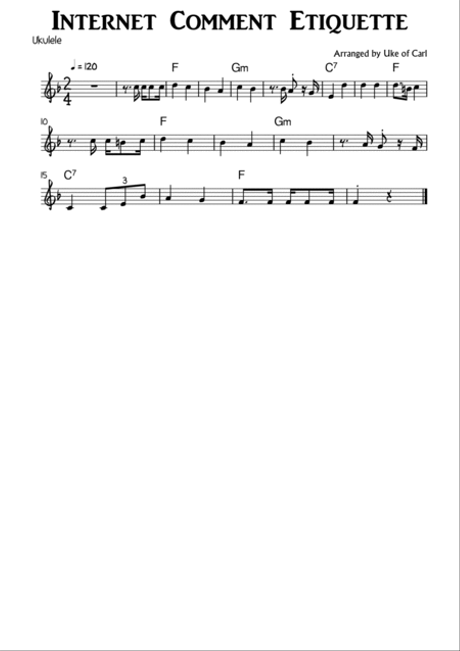 Internet Comment Etiquette Theme Piano scores gallery preview page 2