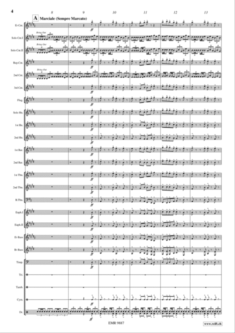 Finale from Symphony No. 1 Brass Band scores gallery preview page 4