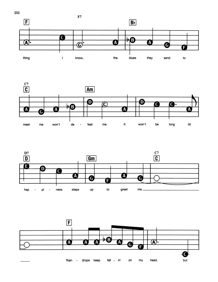 Raindrops Keep Fallin' On My Head (from Butch Cassidy And The Sundance Kid) Electronic Keyboard scores gallery preview page 2