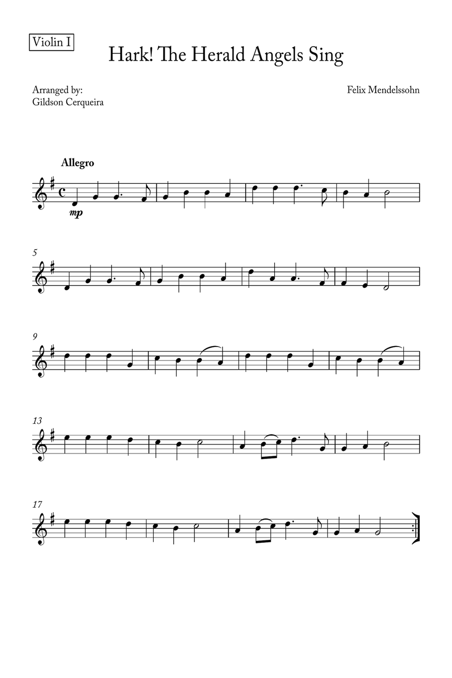 Hark! The Herald Angels Sing String Orchestra scores gallery preview page 4