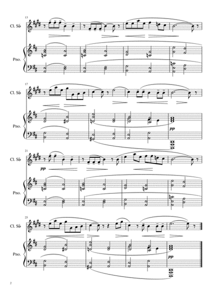 Erik Satie, 'Les Anges' from Trois Melodies for Clarinet and Piano