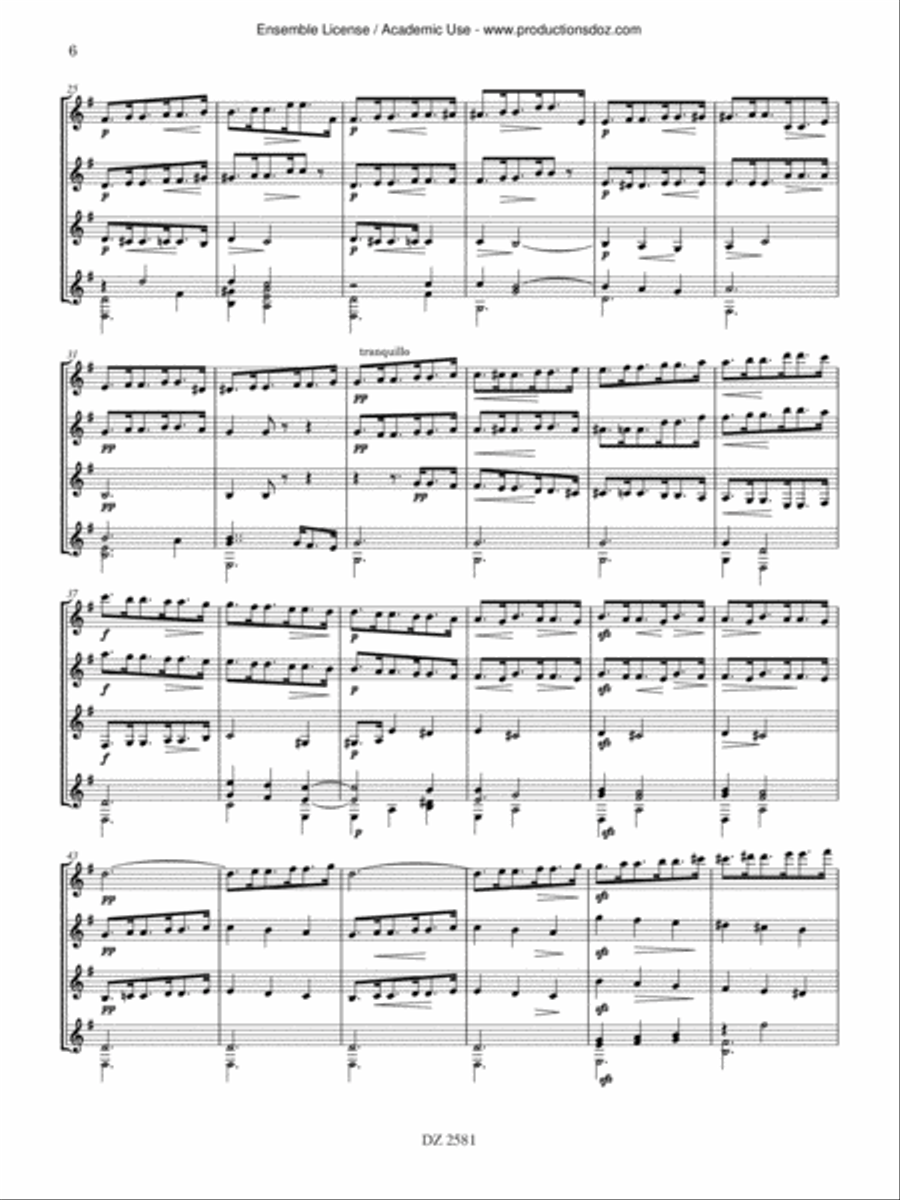 Five Bagatelles Guitar Ensemble scores gallery preview page 6