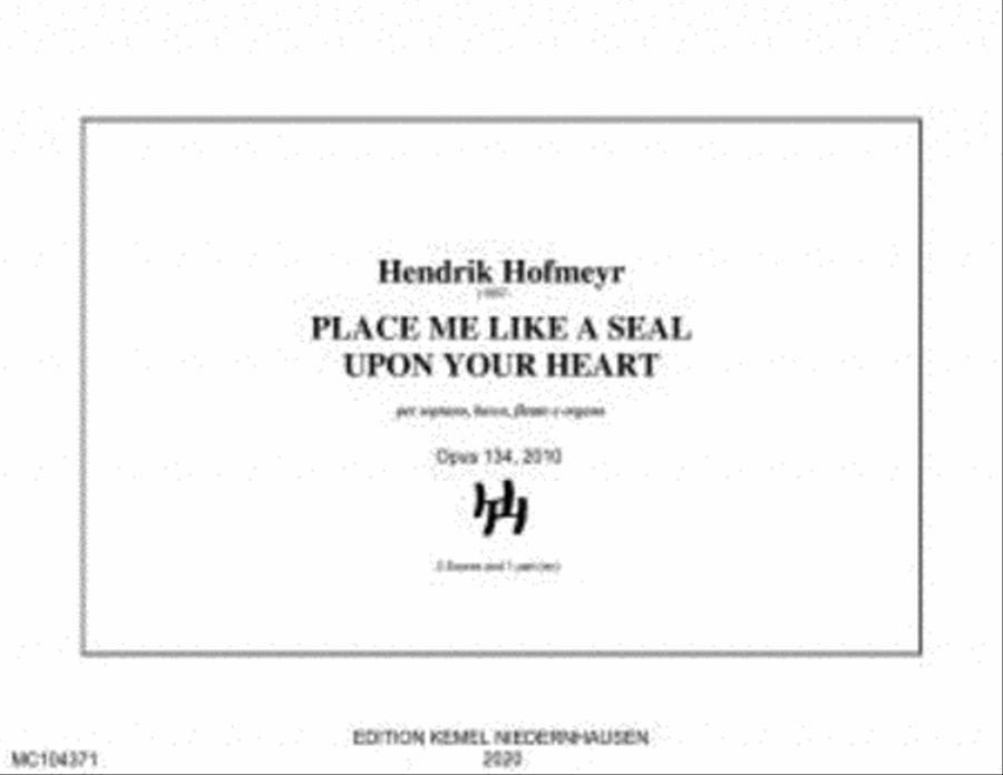 Place me like a seal upon your heart Flute scores gallery preview page 1