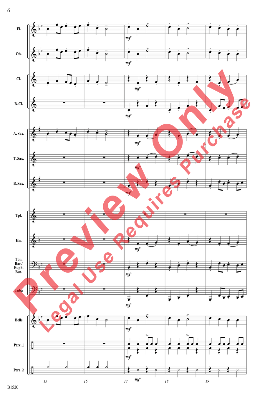 Shepherd's Hey Concert Band scores gallery preview page 6