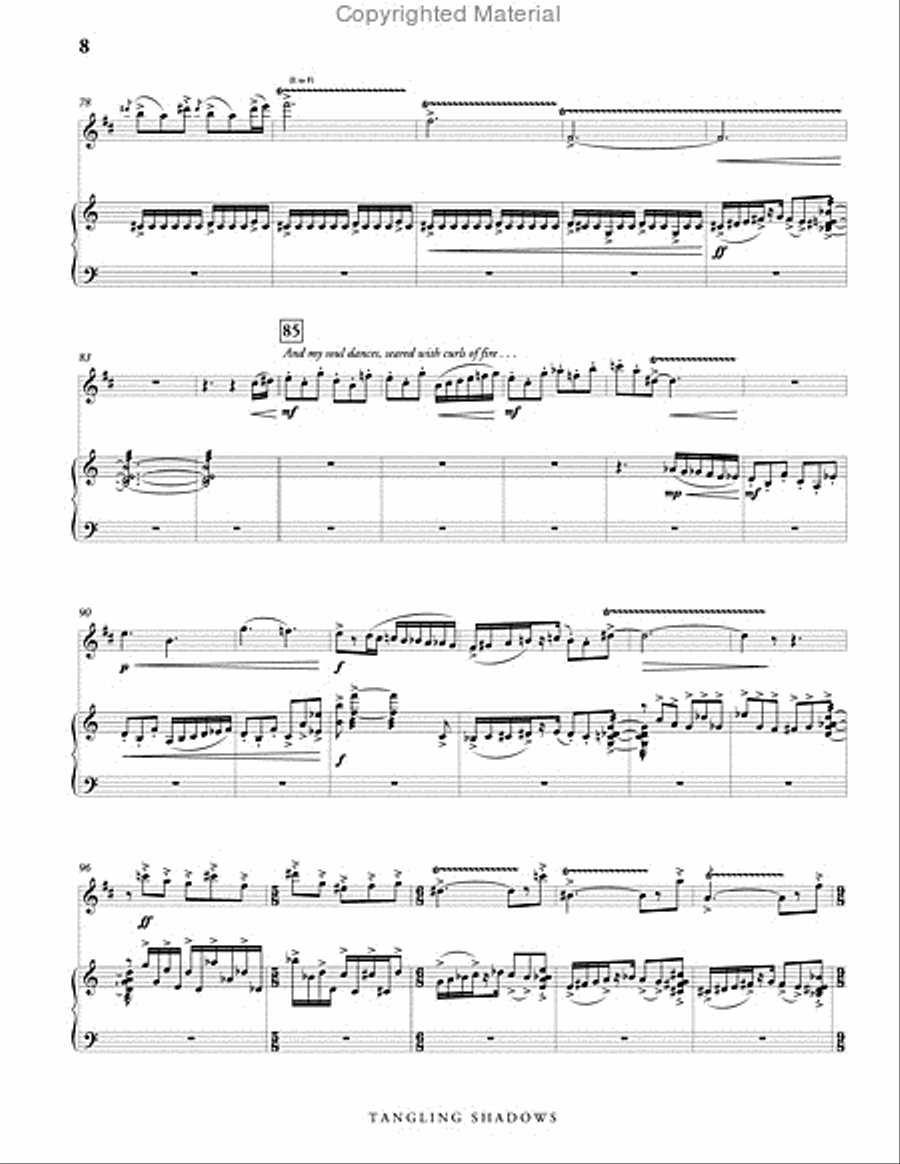 Tangling Shadows, Version 2 (score & parts) B-Flat Clarinet scores gallery preview page 9