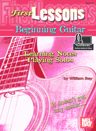 Book cover for First Lessons Beginning Guitar: Learning Notes/Playing Solos