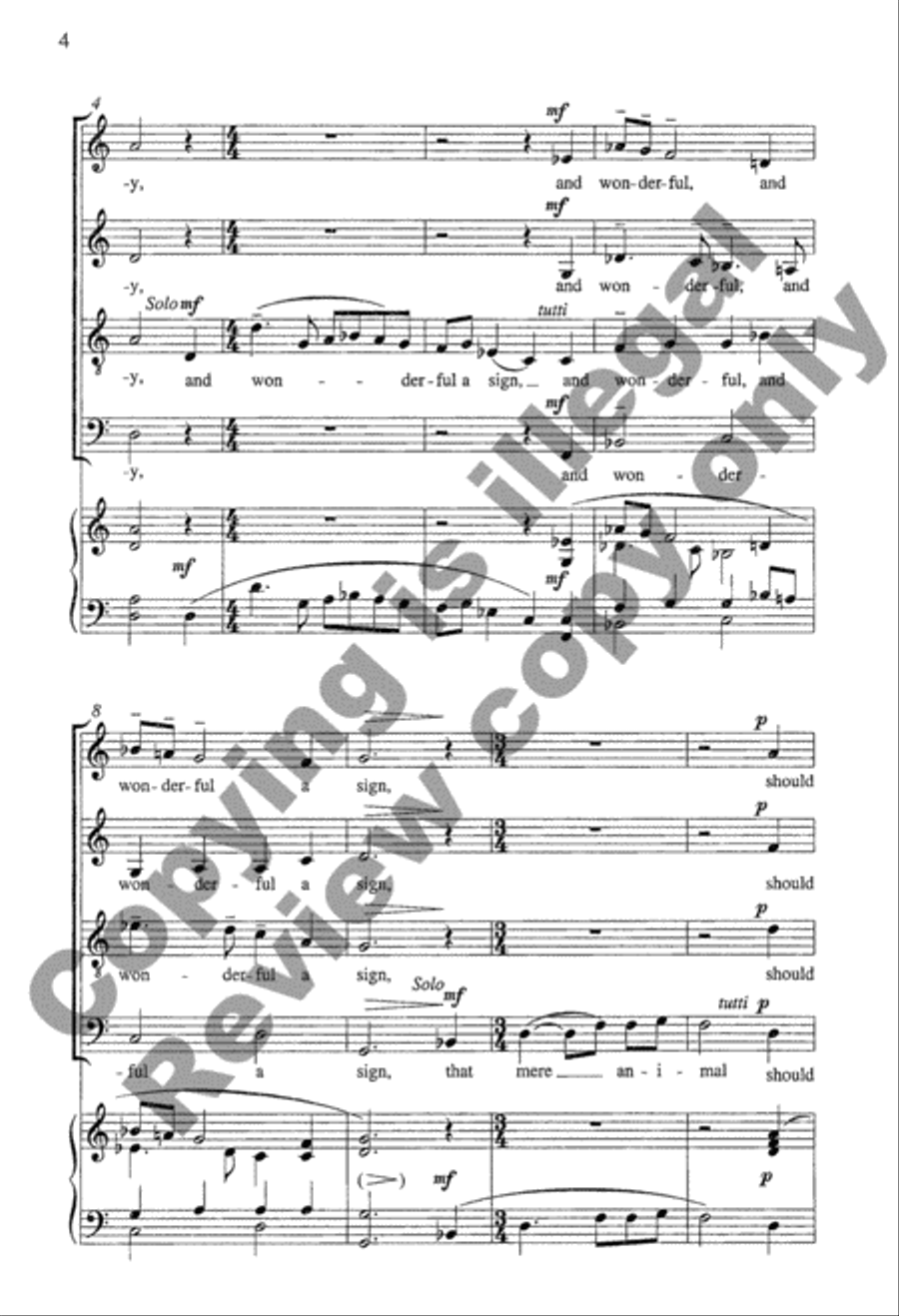 Wonders of Christmas I: 1. How Great a Mystery 4-Part scores gallery preview page 4