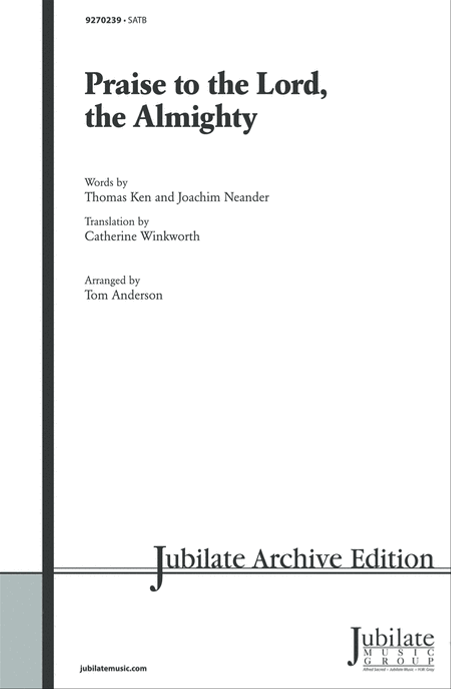 Praise to the Lord, the Almighty 4-Part scores gallery preview page 1