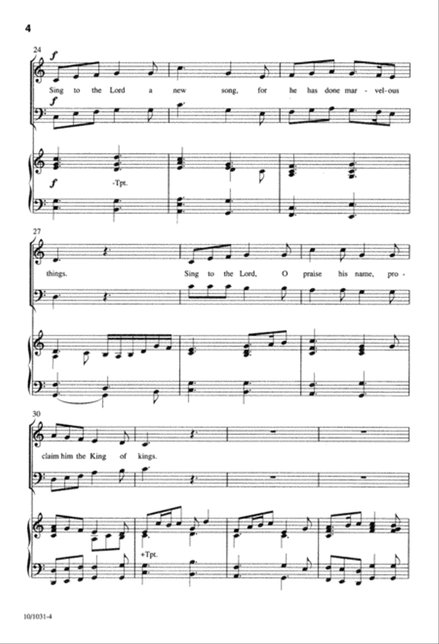 Sing to the Lord a New Song 4-Part scores gallery preview page 4