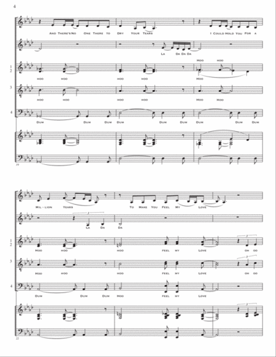 To Make You Feel My Love To Make You Feel My Love 4-Part scores gallery preview page 5