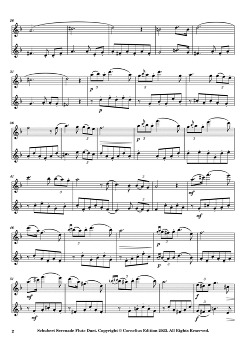Schubert Serenade (Ständchen) No 4 from Schwanengesang (Swan Song) D957 Woodwind Duet 2 flutes.