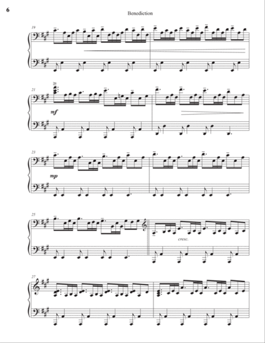 Benediction Piano Solo scores gallery preview page 6