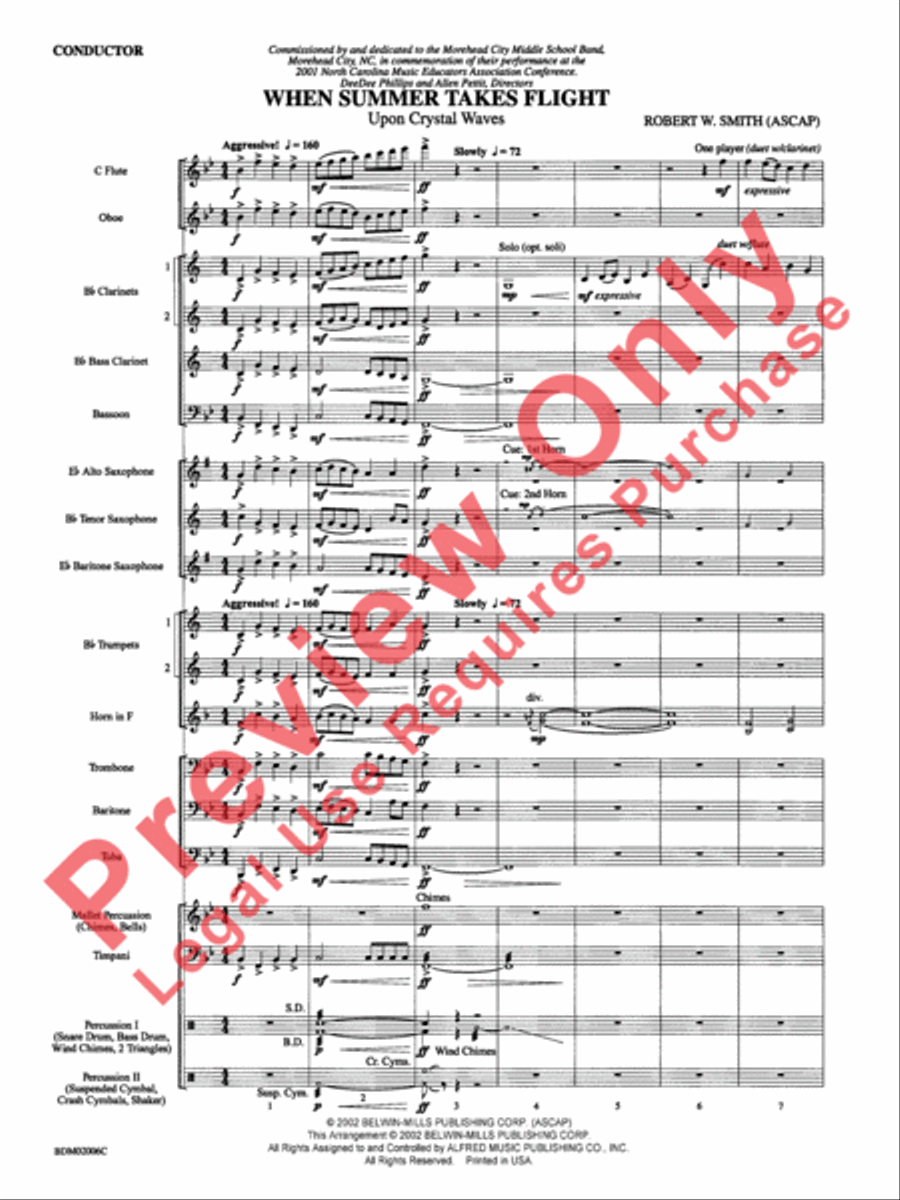 When Summer Takes Flight-cb Concert Band scores gallery preview page 4