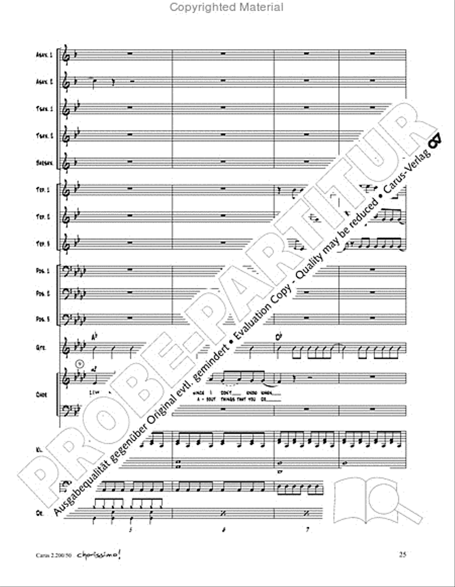 Chorissimo. Instrumentale Begleitarrangements fur Small Bigband, Vol. 3 Big Band scores gallery preview page 23
