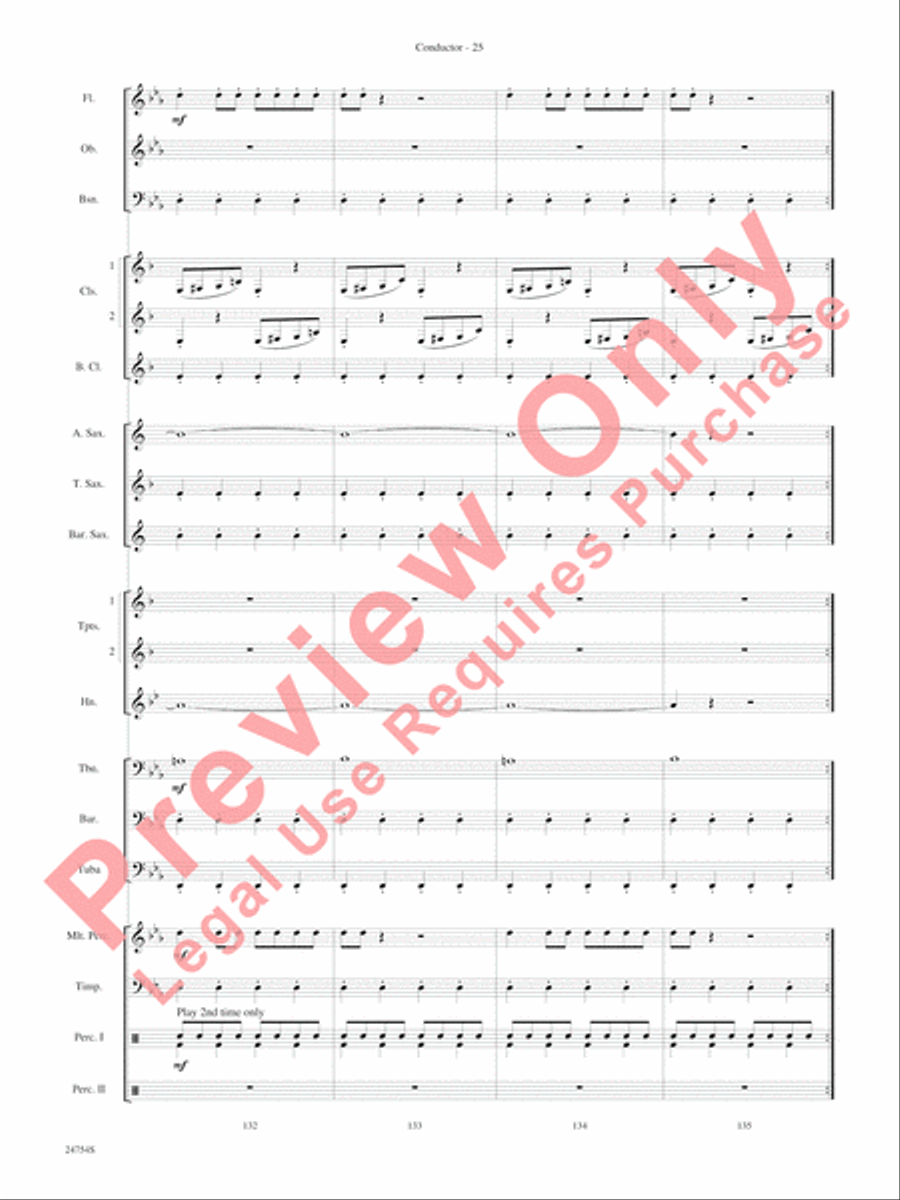 Selections from The Star Wars Saga Concert Band scores gallery preview page 28