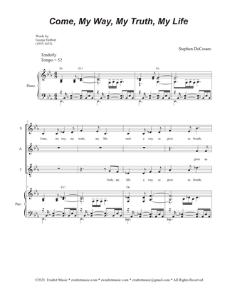 Come, My Way, My Truth, My Life (The Call) (Vocal Quartet - (SATB)