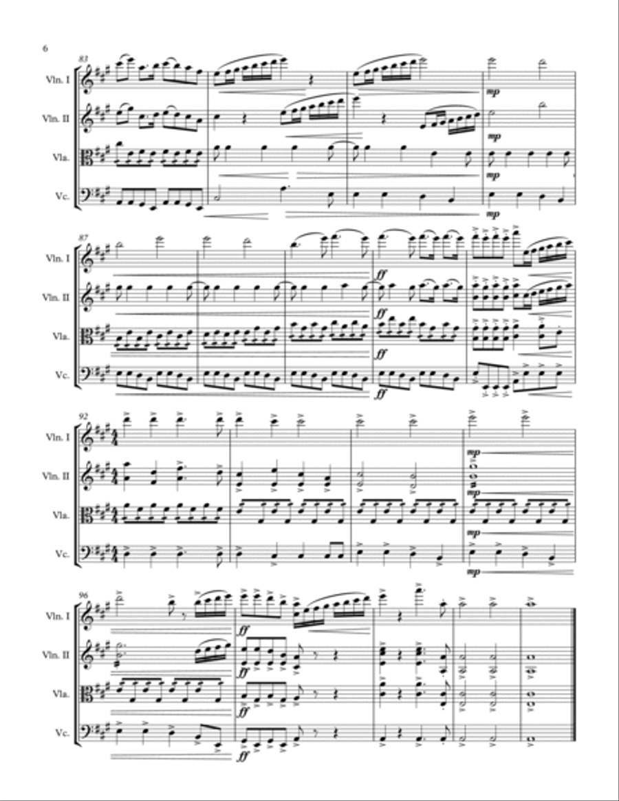 Jingle Bells - String Quartet String Quartet scores gallery preview page 6