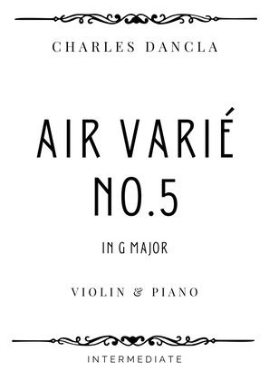 Book cover for Dancla - Air varie No. 5 in G Major - Intermediate