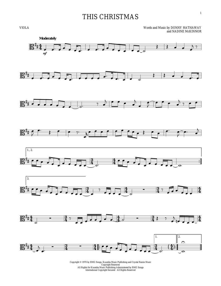 This Christmas Viola Solo scores gallery preview page 1