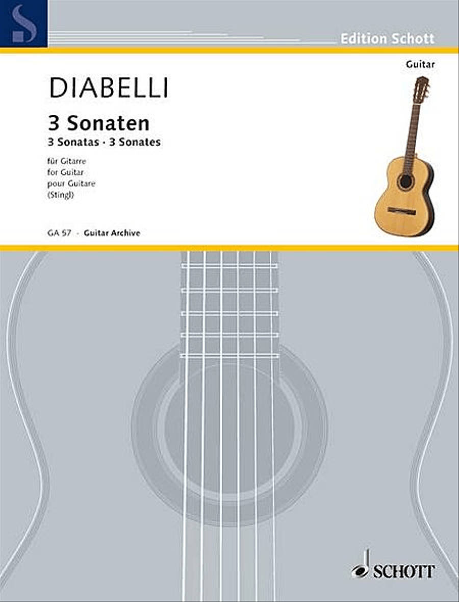 3 Sonatas Acoustic Guitar scores gallery preview page 1
